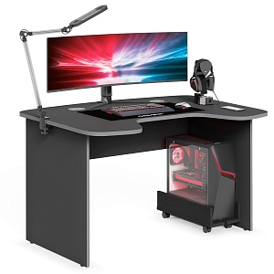 Игровой компьютерный стол SKILLL STG 1385.1, антрацит/металлик, 1360х850х750 мм